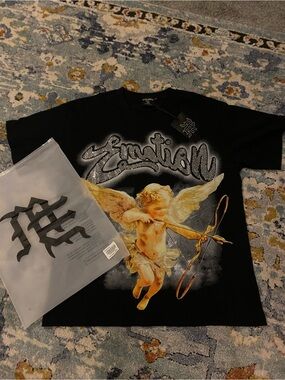 Cupid mixed emotions graphic t-shirt